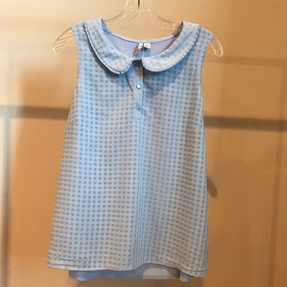 Elle Tops - 🎈⏱Elle sleeveless Top With Peter Pan Collar